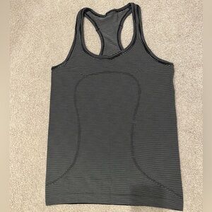 lululemon Swiftly Tech Racerback Tank, Size 8, Black & White Stripes